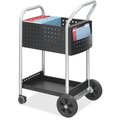 Safco Steel Scoot Mail Cart, 2 Shelves, 300 lb SAF5238BL